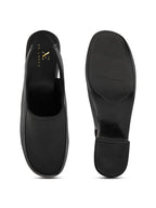 Elegant Slip-On Slingback Block Heel Shoes