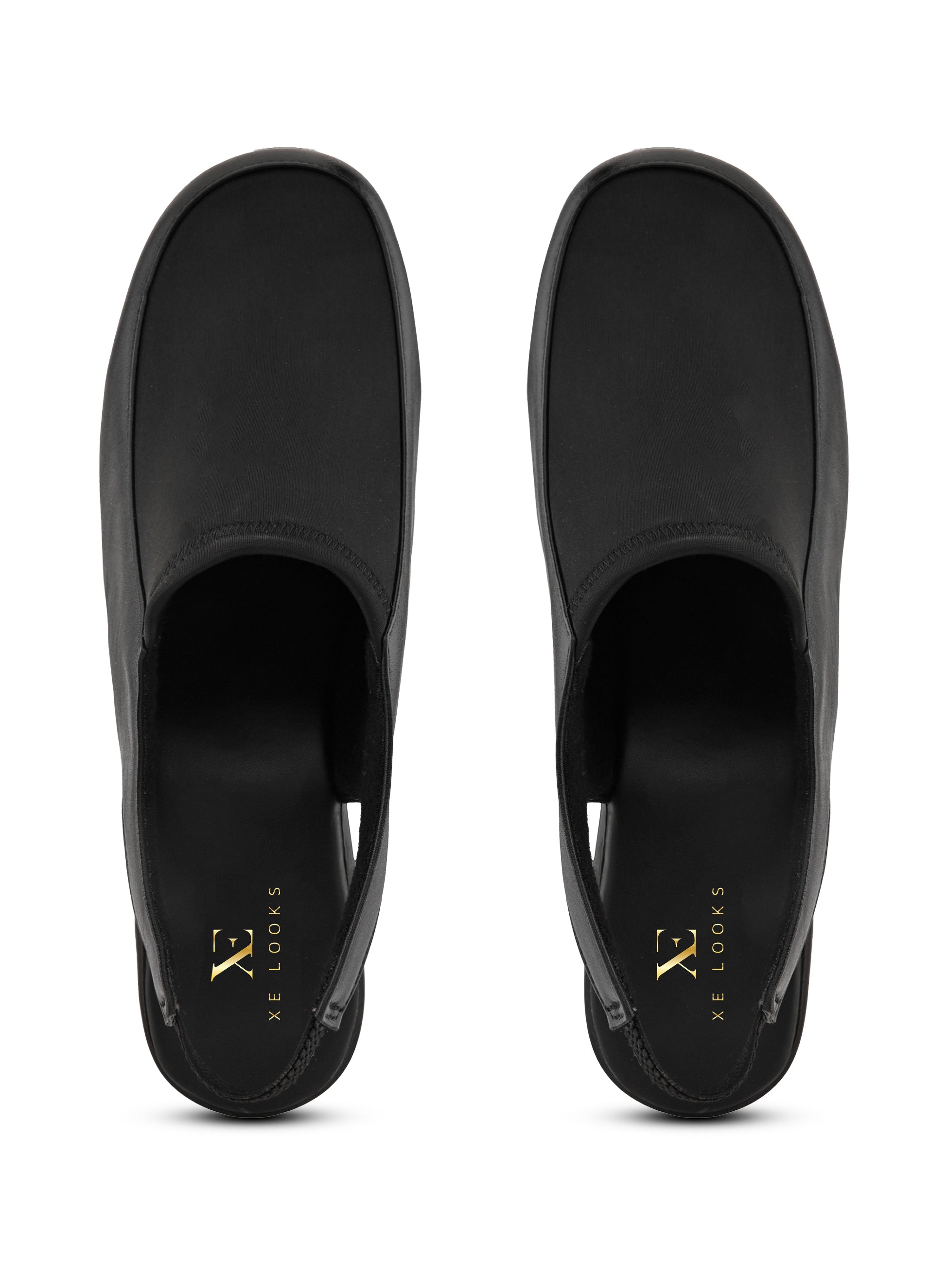 Elegant Slip-On Slingback Block Heel Shoes