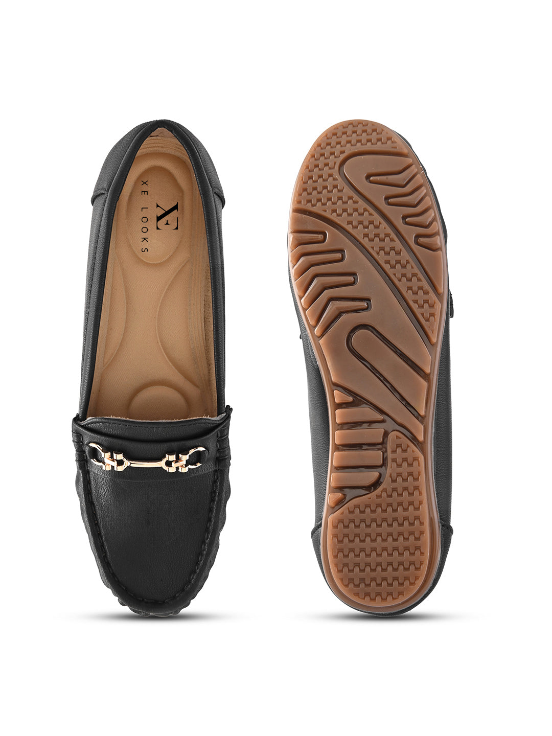 Classic Loafers with Metal Detail With Soft Insole Flats