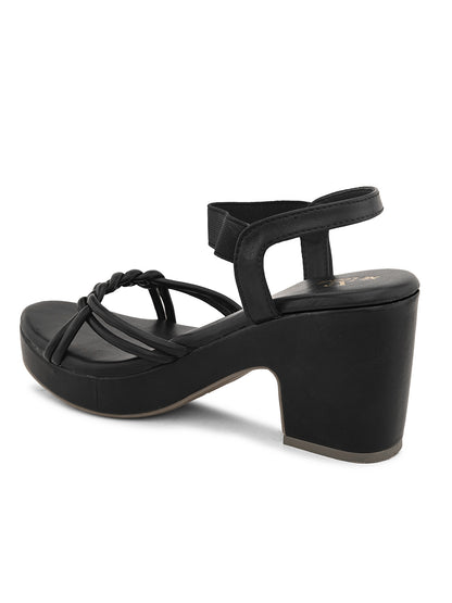 Block Heel Sandals With Comfort, Softness, Style, Elegance & Ankle straps