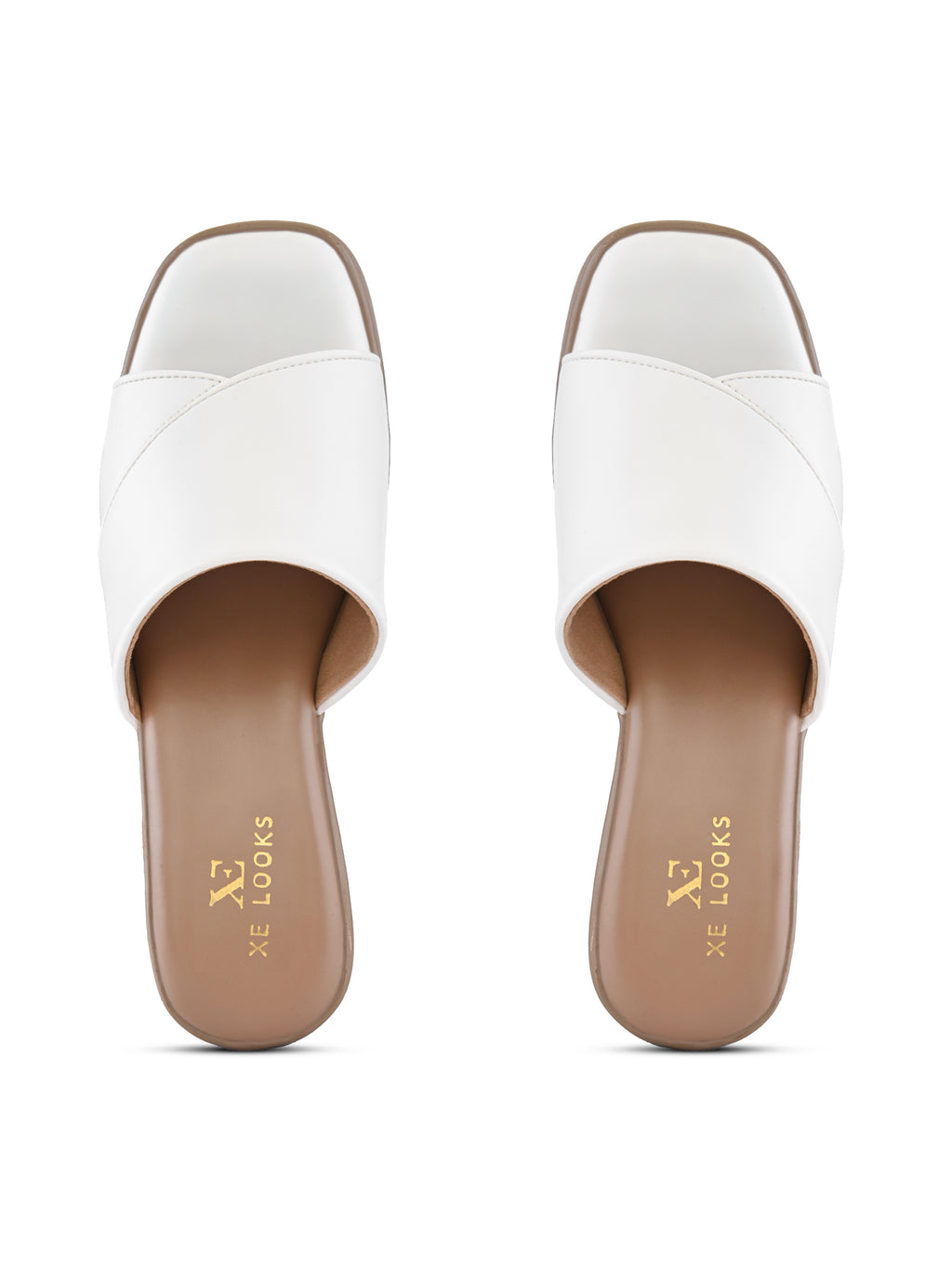 Cross Strap Cushioned Slip-On Block Heel Sandals