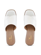 Cross Strap Cushioned Slip-On Block Heel Sandals
