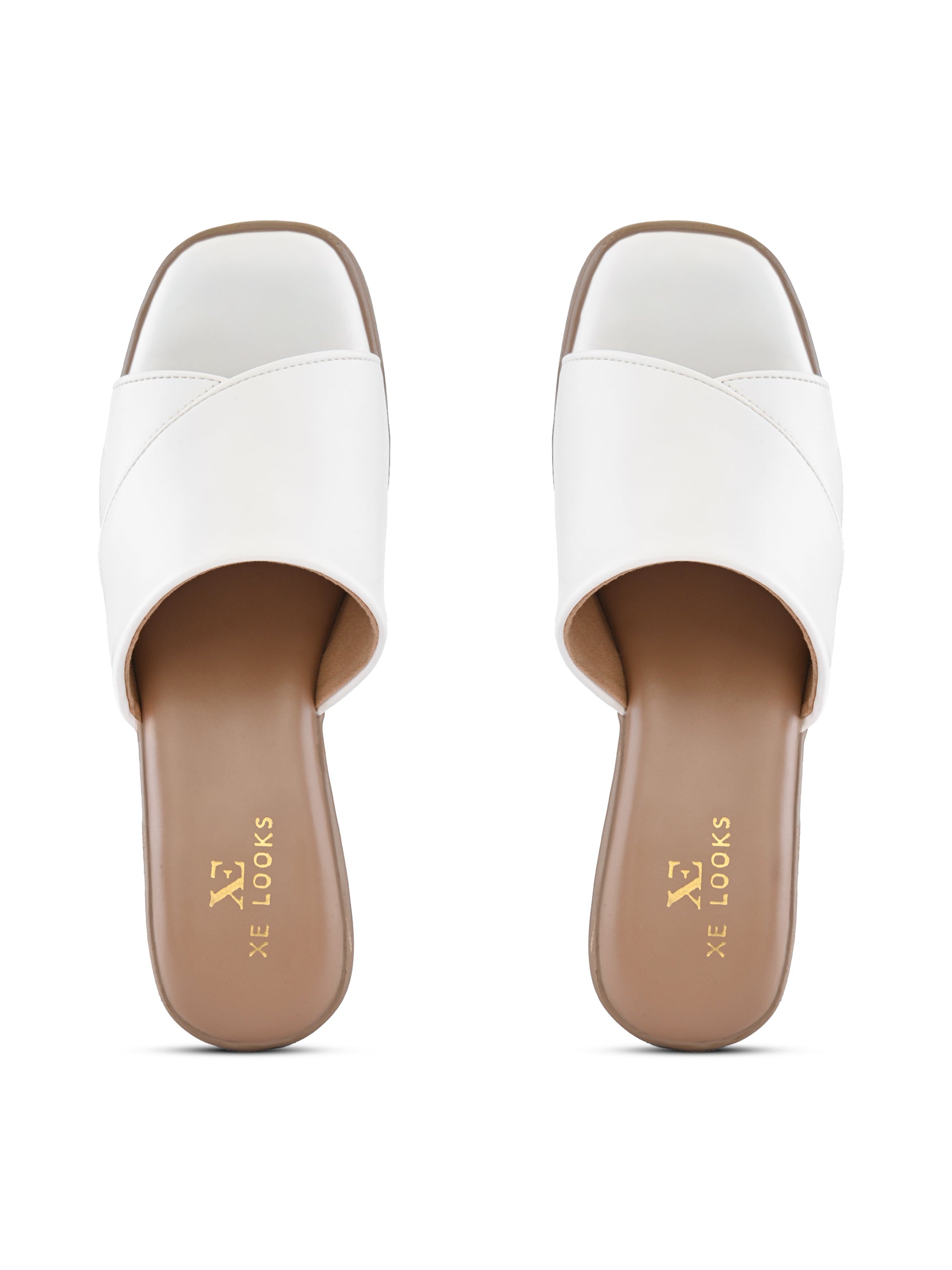Cross Strap Cushioned Slip-On Block Heel Sandals