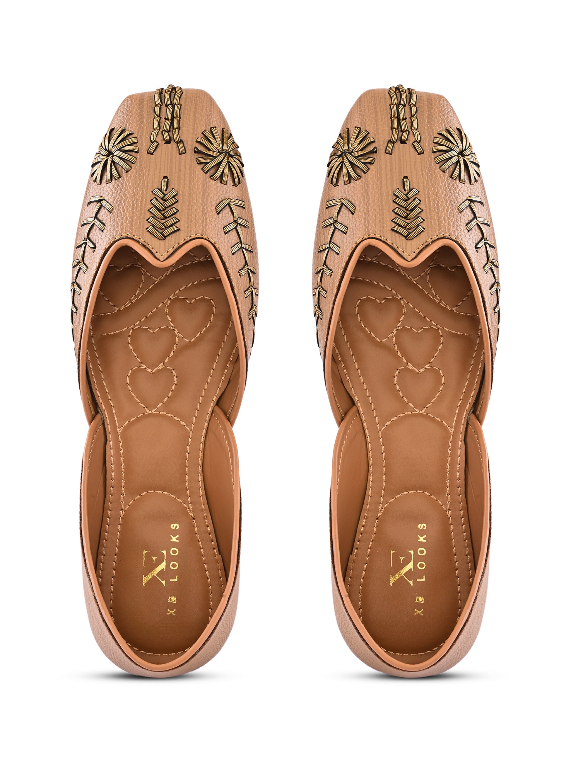 Embroidered Cushioned Square Toe Punjabi Jutti
