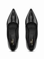 Glossy Pointed Toe Cushioned Slip-On Pumps