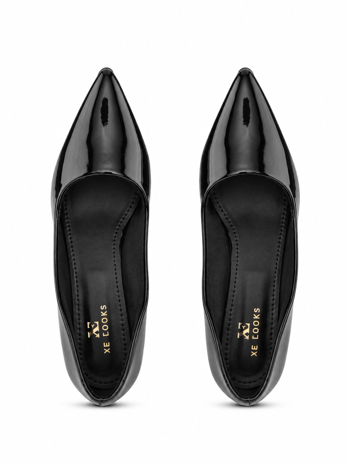 Glossy Pointed Toe Cushioned Slip-On Pumps