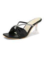 Elegant With Bow Accent Heel Sandal