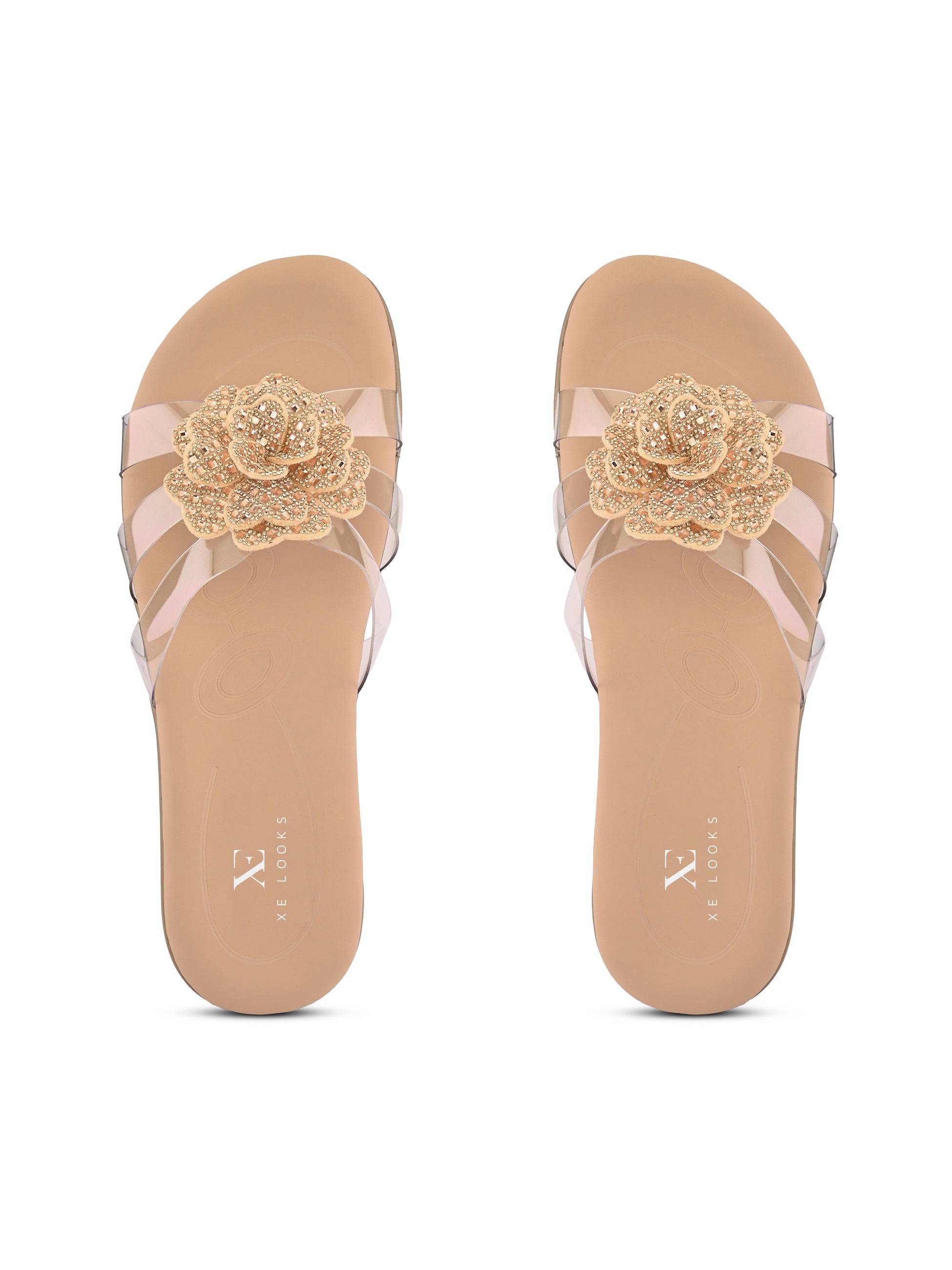 Crystal Rose Transparent Comfort Cushion Slides