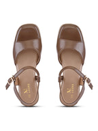 Sleek Ankle Strap Cushioned Block Heel Sandals