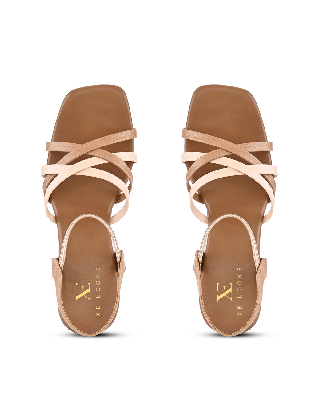 MULTI-STRAP ANKLE SUPPORT COMFORT BLOCK HEEL SANDALS