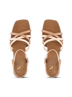MULTI-STRAP ANKLE SUPPORT COMFORT BLOCK HEEL SANDALS