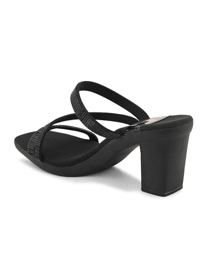 Comfortable , Stylish & Attractive Slip-On Block Heel Sandals