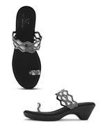 Elegant Toe-Ring Slip-On Sandals Comfort Sandals