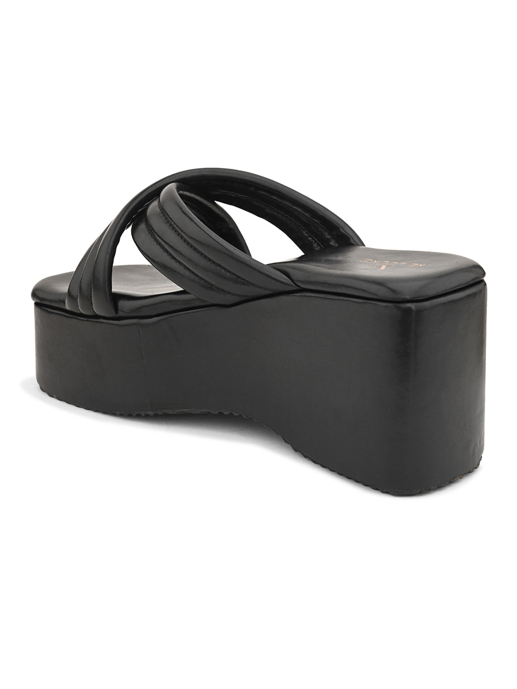 Cross Strap with cushion platform Slippers
