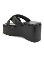 Cross Strap with cushion platform Slippers