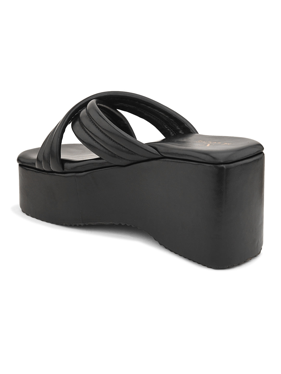 Cross Strap with cushion platform Slippers