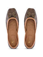 Woven Bow Accent Cushioned Square Toe Flats