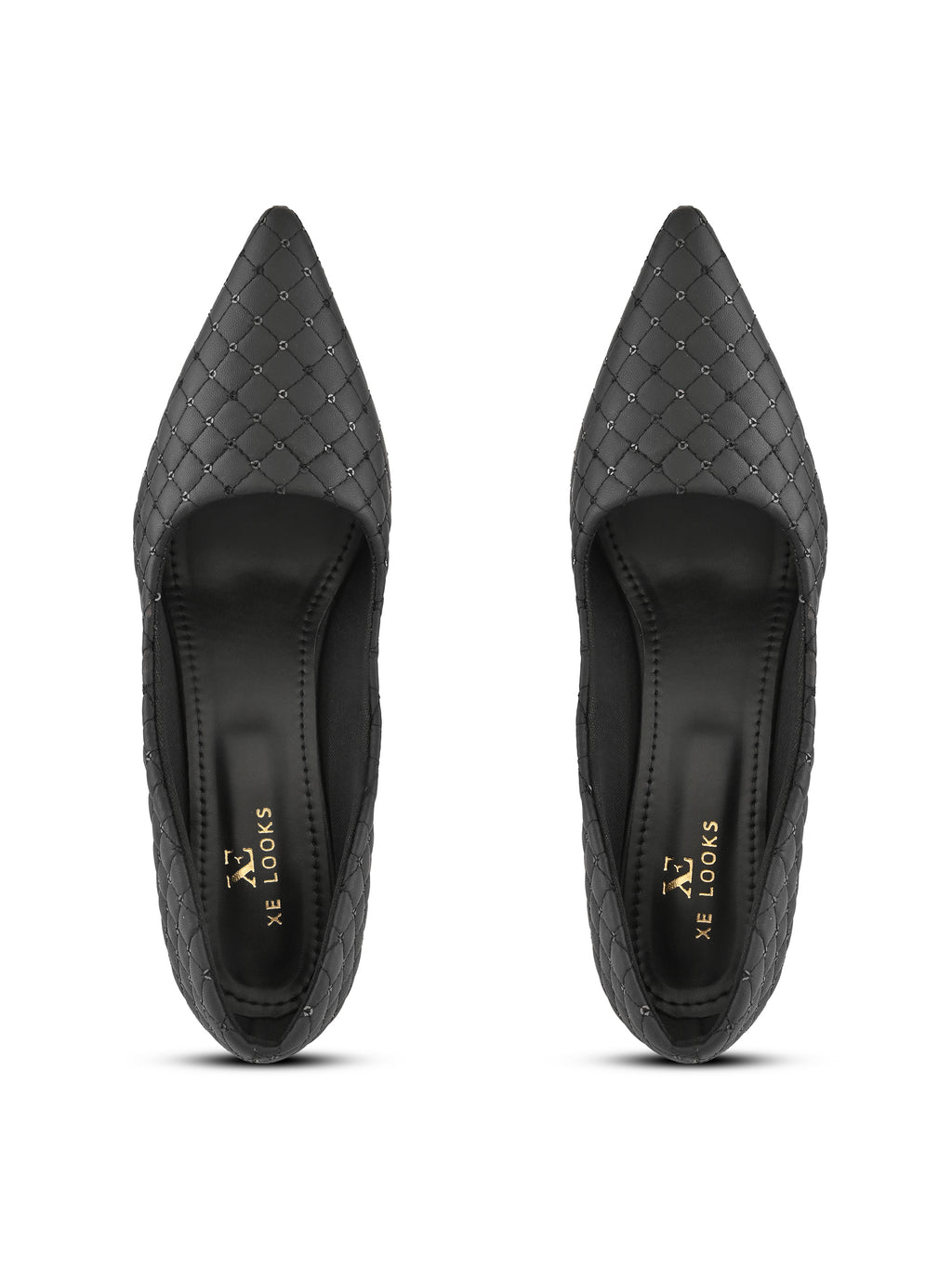 Quilted Pointed Toe Cushioned Slip-On Pumps