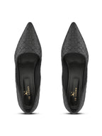 Quilted Pointed Toe Cushioned Slip-On Pumps