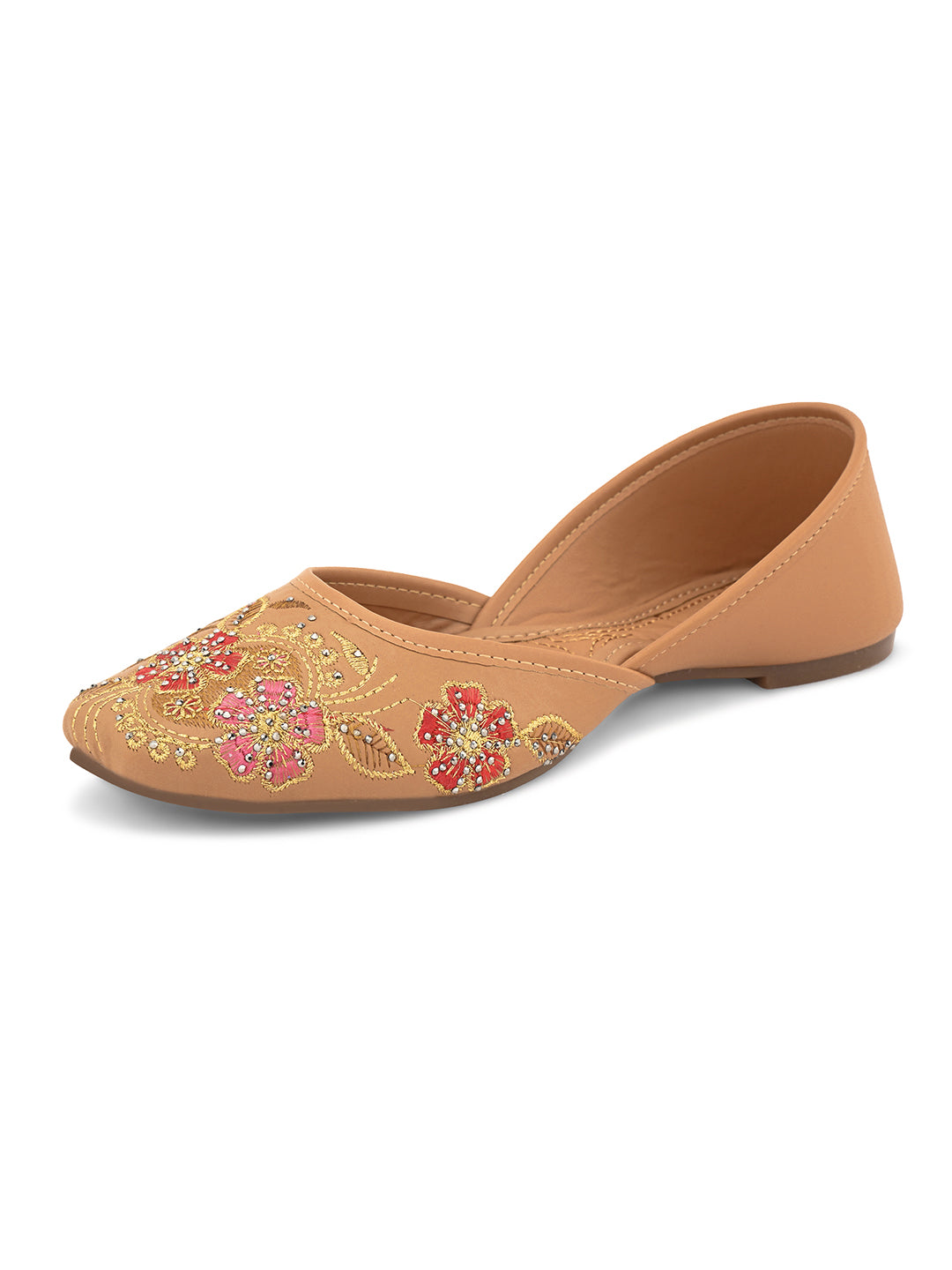 Embroidered Floral Pattern Traditional Juttis