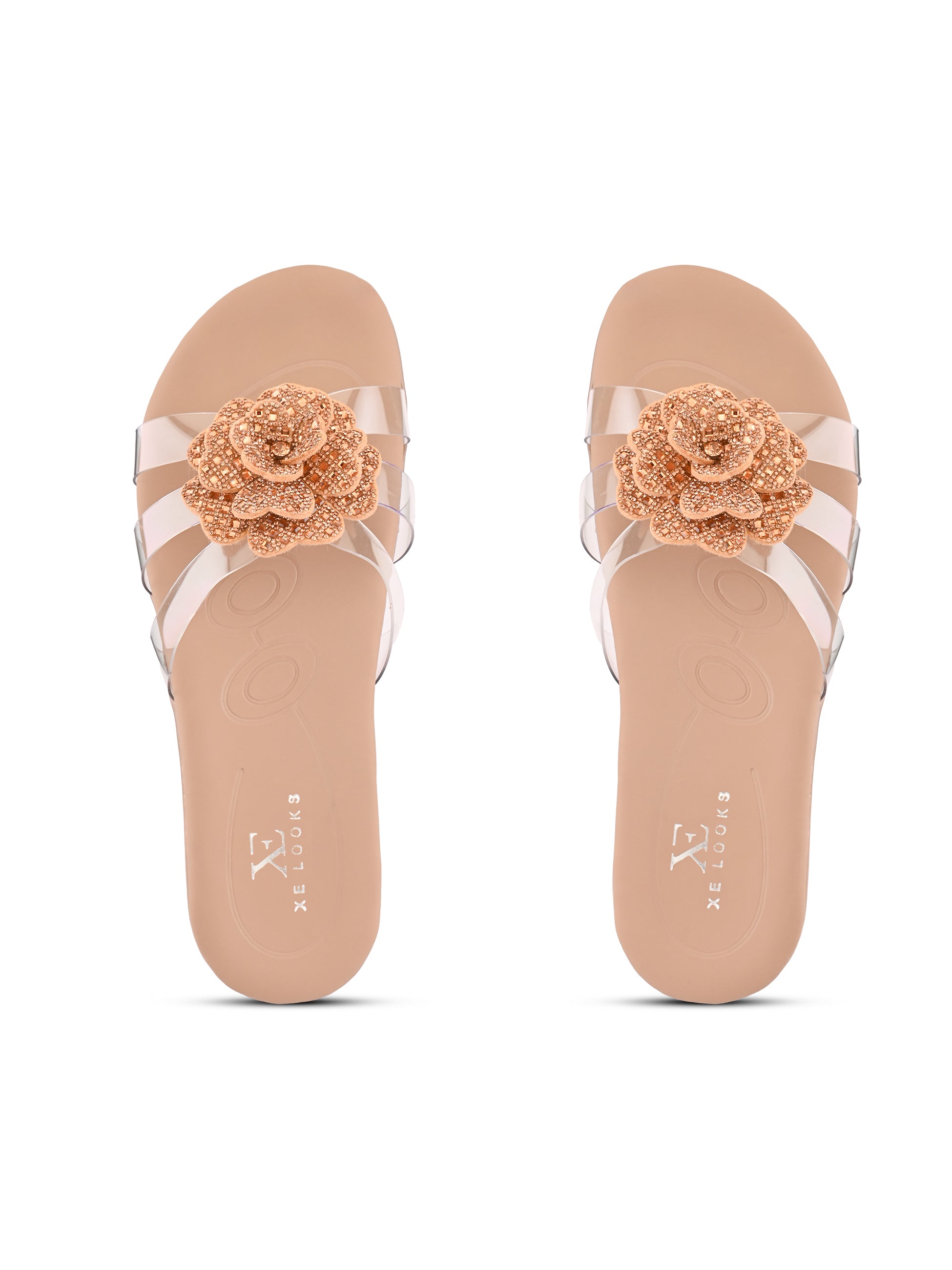 Crystal Rose Transparent Comfort Cushion Slides