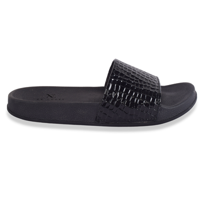 Croco Textured Design Comfortable Daily Use Sliders