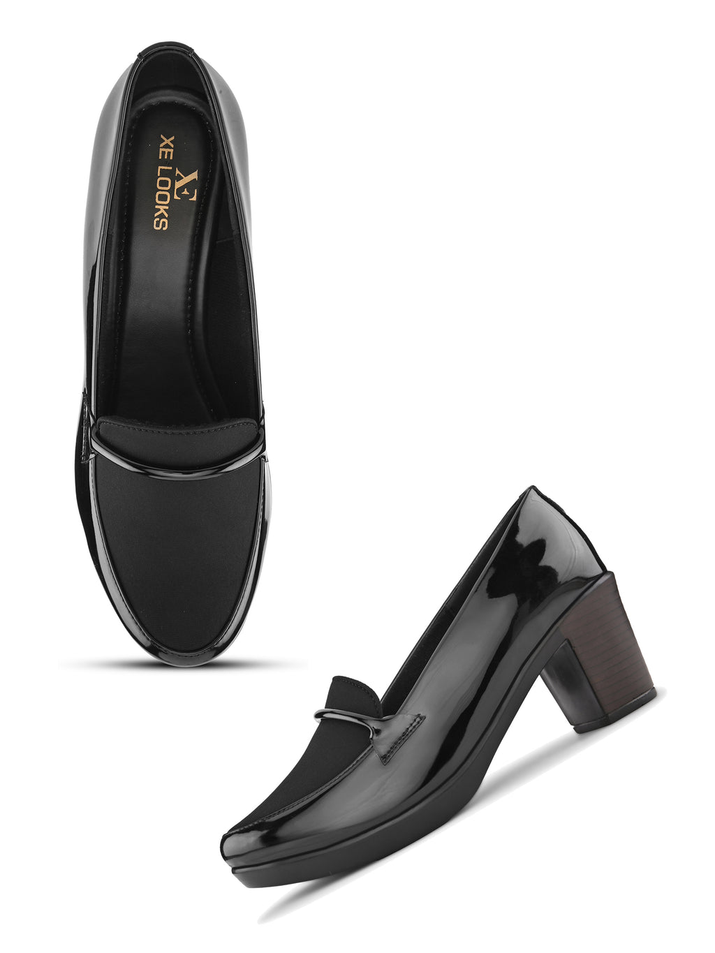 ELEGANT POINTED TOE CUSHIONED BLOCK HEEL PUMPS