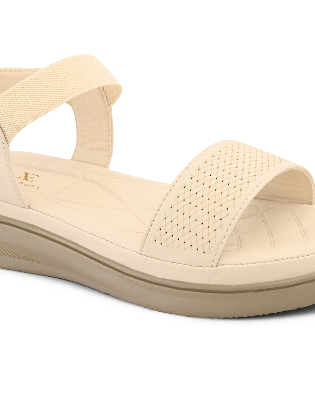 Textured Strap Flat Sandals