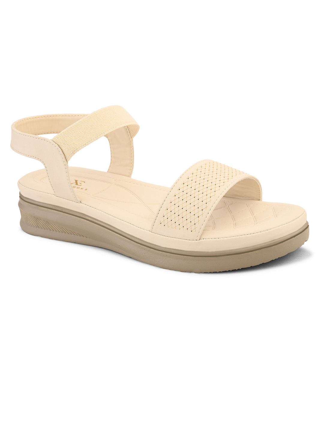 Textured Strap Flat Sandals