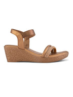 Elegant glitter front strap Wedge Sandal