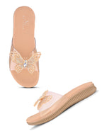 Crystal Butterfly Transparent Comfort Cushion Slides