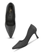 Quilted Pointed Toe Cushioned Slip-On Pumps