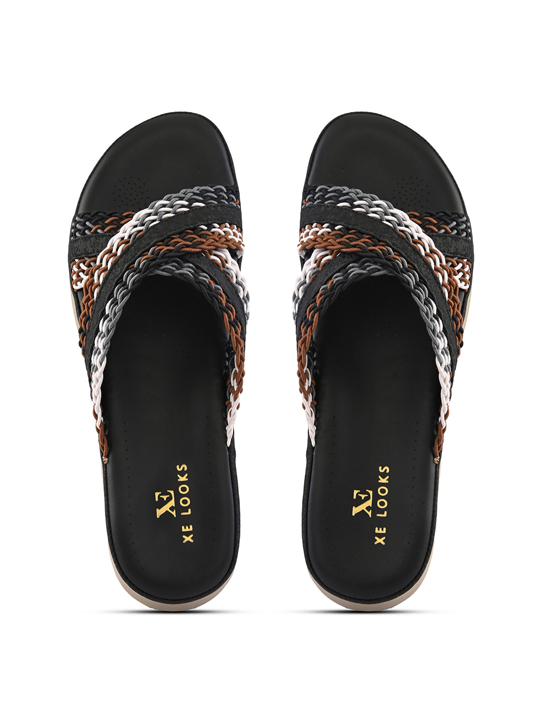 Criss-Cross Braided Strap Doctor Slippers
