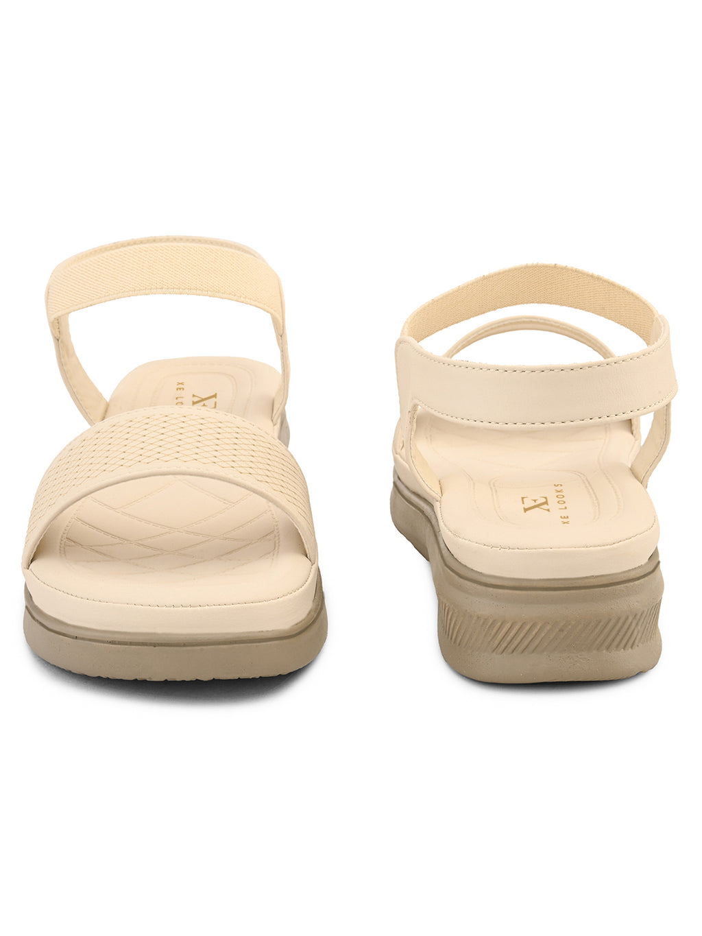 Textured Strap Flat Sandals