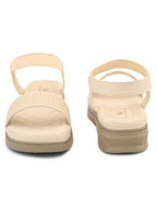 Textured Strap Flat Sandals