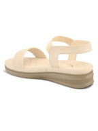 Textured Strap Flat Sandals