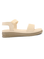 Textured Strap Flat Sandals