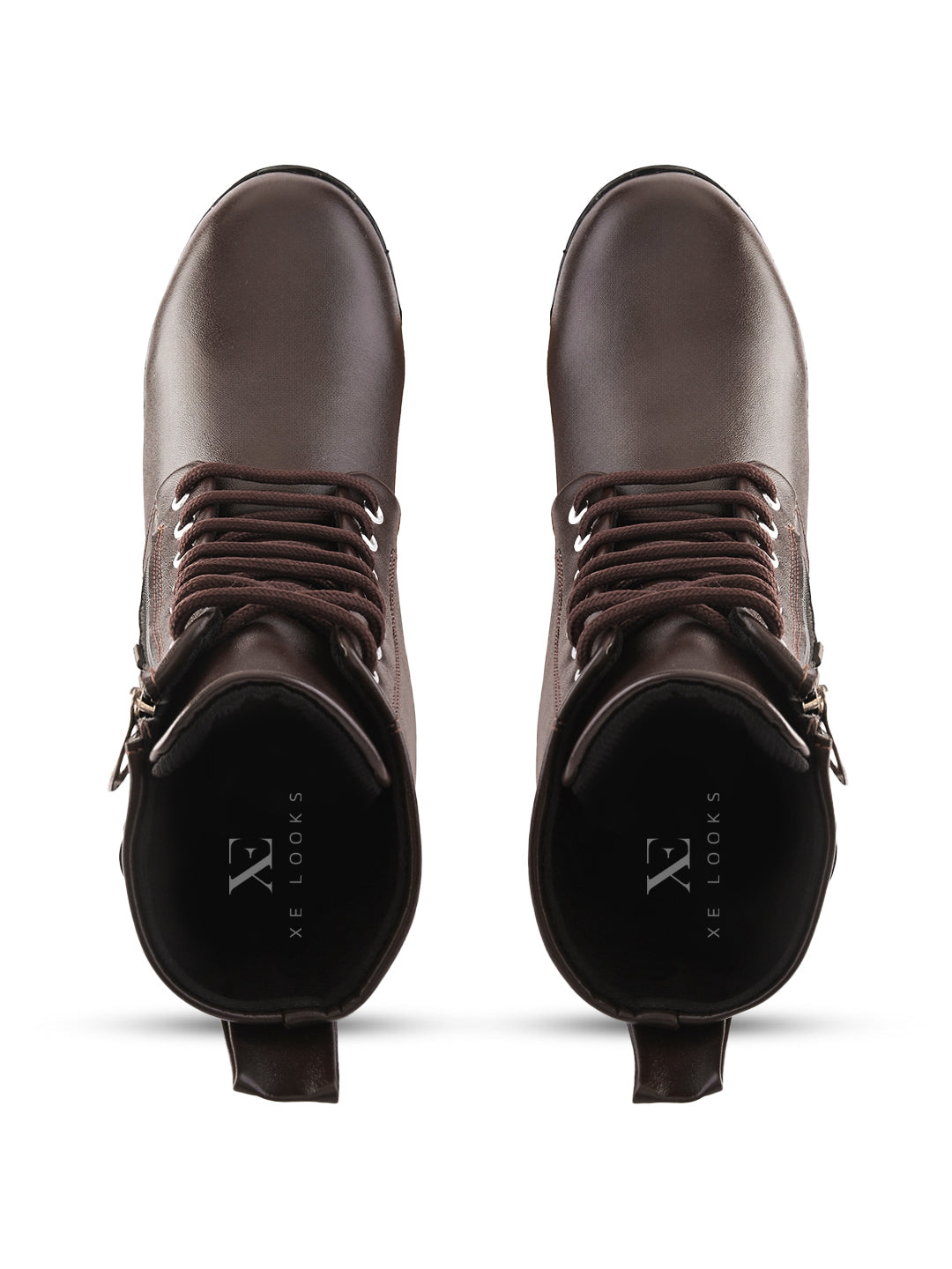 Women’s Triple Buckle Lace-Up Ankle Boots