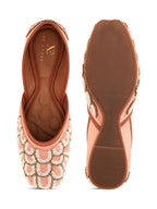 Ethnic Pearl & Bead Handcrafted Punjabi Juttis