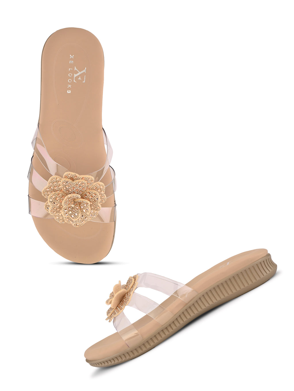 Crystal Rose Transparent Comfort Cushion Slides