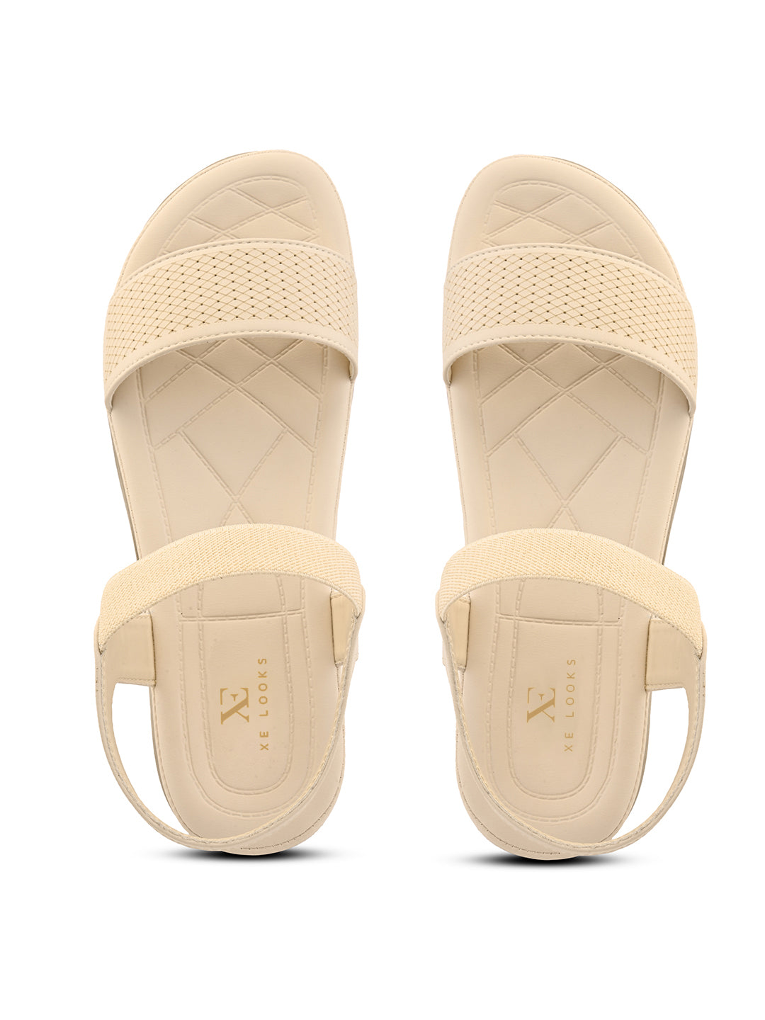 Textured Strap Flat Sandals