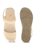 Textured Strap Flat Sandals