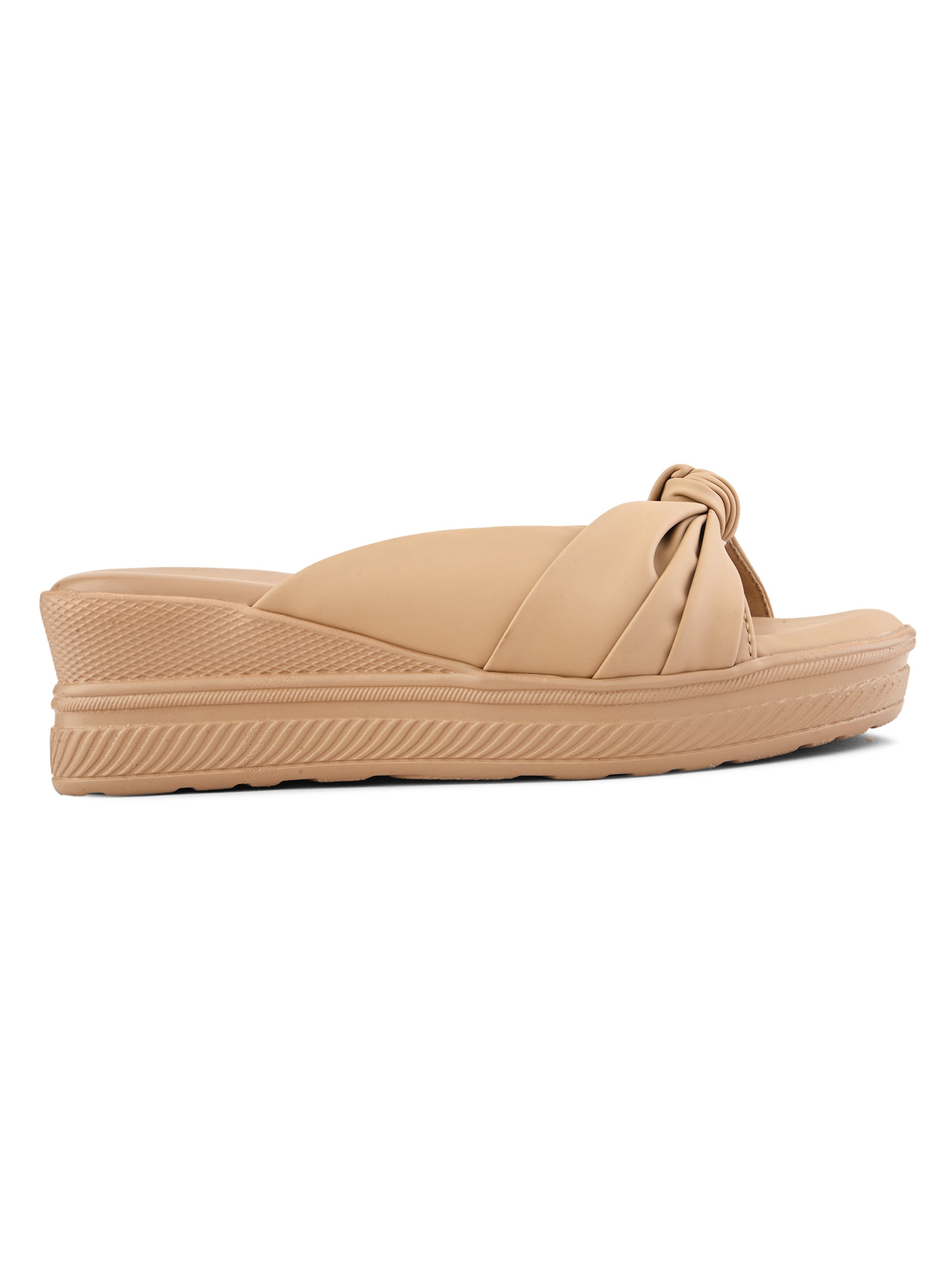 Stylish Knot Design Slip-On Wedge Sandal