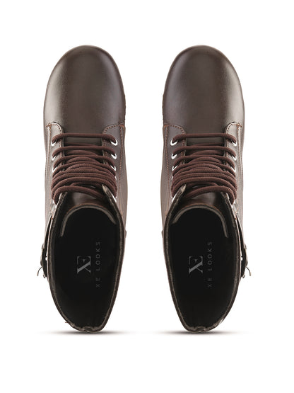 Women’s Buckle Strap Lace-Up Ankle Boots