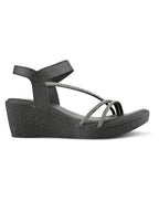 Stylish shimmer detailing straps Wedge Sandal