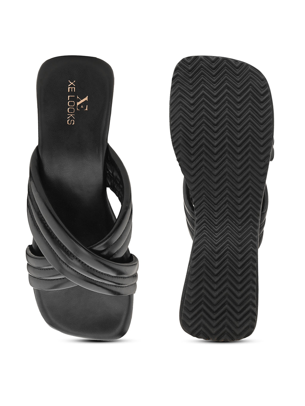 Cross Strap with cushion platform Slippers