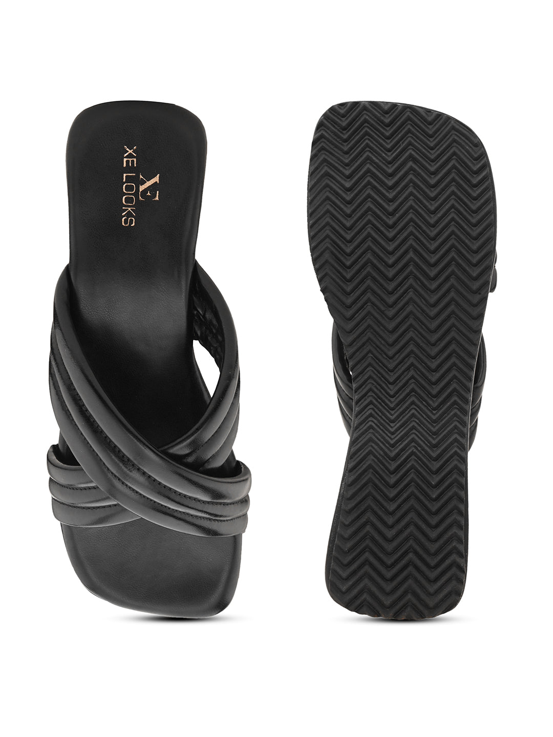 Cross Strap with cushion platform Slippers