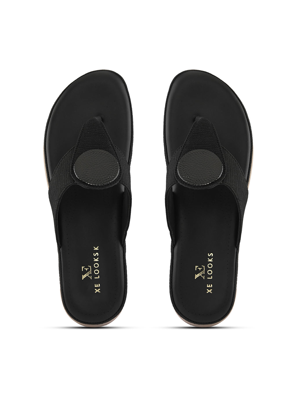 Embellishment Buckle Detail Comfort Toe-Ring Slippers