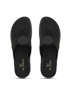Embellishment Buckle Detail Comfort Toe-Ring Slippers