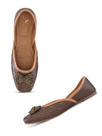 Woven Bow Accent Cushioned Square Toe Flats
